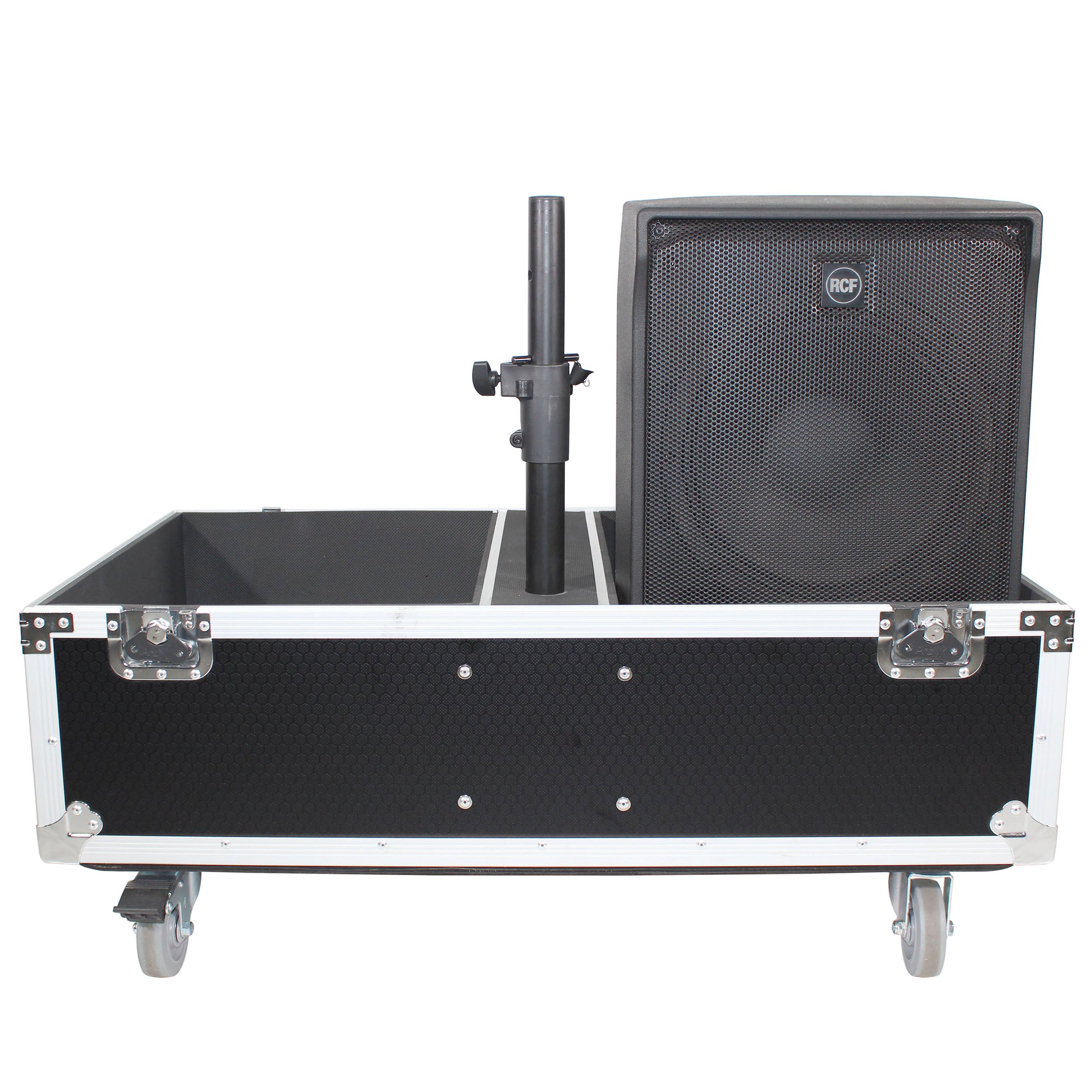 ProX ATA Style Flight-Road Case For RCF EVOX 8 J8 JMIX8 Speaker Array System Fits Two Speakers and Subs