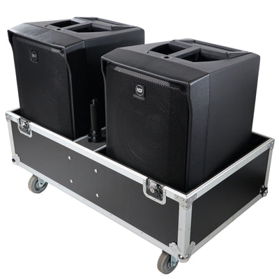 ProX ATA Style Flight-Road Case For RCF EVOX 8 J8 JMIX8 Speaker Array System Fits Two Speakers and Subs