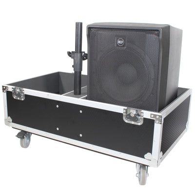 ProX ATA Style Flight-Road Case For RCF EVOX 8 J8 JMIX8 Speaker Array System Fits Two Speakers and Subs