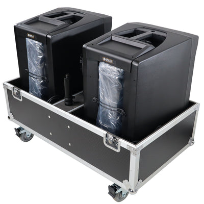 ProX ATA Style Flight-Road Case For RCF EVOX 8 J8 JMIX8 Speaker Array System Fits Two Speakers and Subs