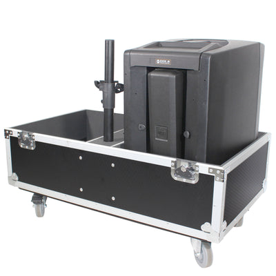 ProX ATA Style Flight-Road Case For RCF EVOX 8 J8 JMIX8 Speaker Array System Fits Two Speakers and Subs