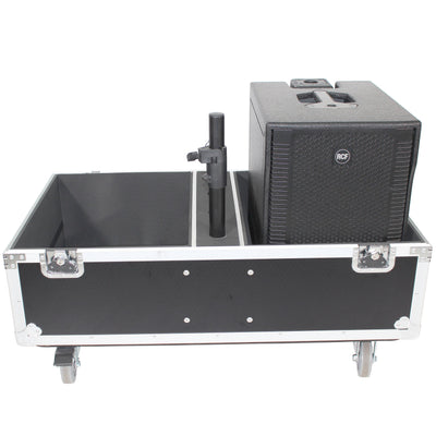 ProX ATA Style Flight-Road Case For RCF EVOX 8 J8 JMIX8 Speaker Array System Fits Two Speakers and Subs