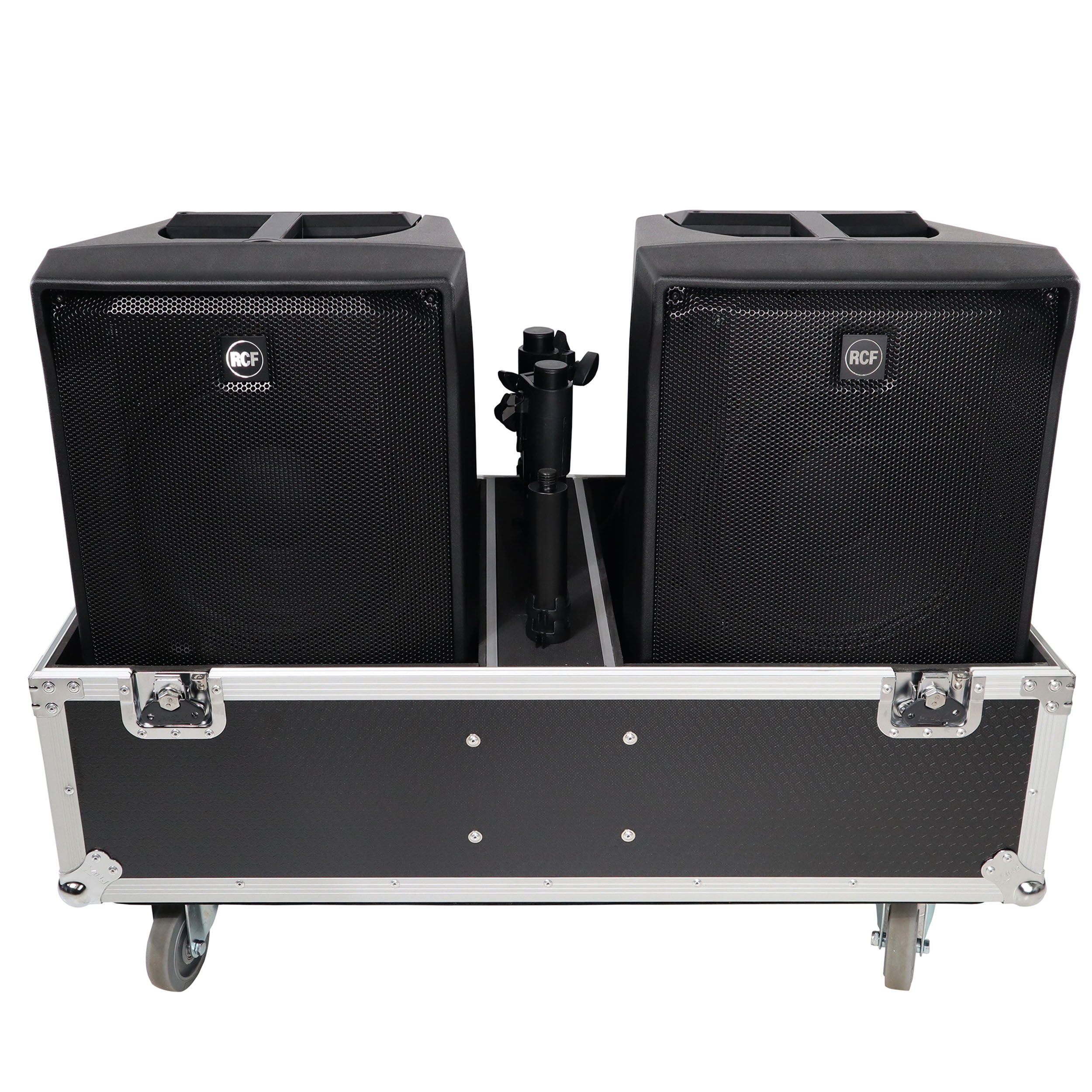 ProX ATA Style Flight-Road Case For RCF EVOX 8 J8 JMIX8 Speaker Array System Fits Two Speakers and Subs
