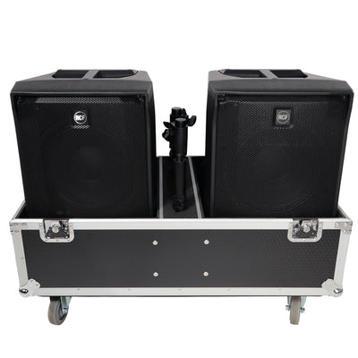 ProX ATA Style Flight-Road Case For RCF EVOX 8 J8 JMIX8 Speaker Array System Fits Two Speakers and Subs