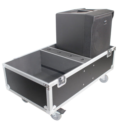 ProX ATA Style Flight-Road Case For RCF EVOX 8 J8 JMIX8 Speaker Array System Fits Two Speakers and Subs