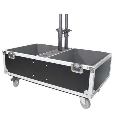ProX ATA Style Flight-Road Case For RCF EVOX 8 J8 JMIX8 Speaker Array System Fits Two Speakers and Subs