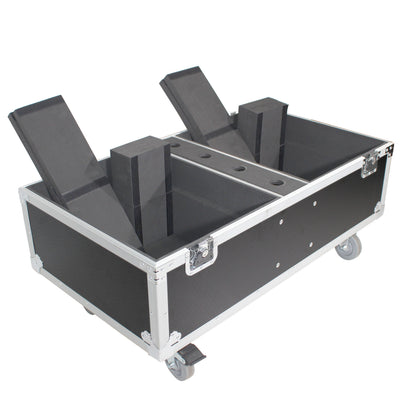 ProX ATA Style Flight-Road Case For RCF EVOX 8 J8 JMIX8 Speaker Array System Fits Two Speakers and Subs