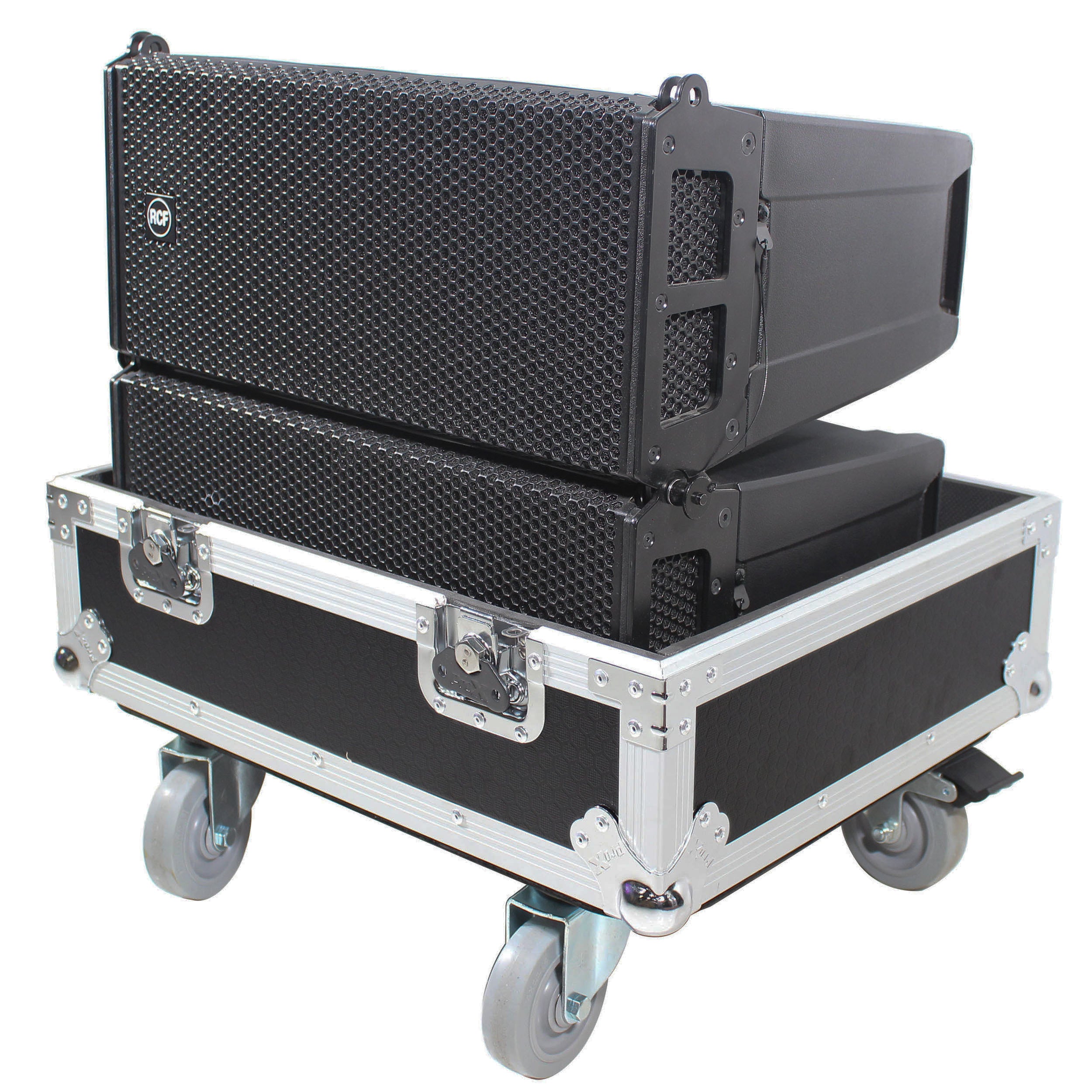 ProX Line Array Flight Case for 2 RCF HDL6-A HDL26-A Speakers W/Wheels
