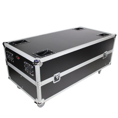 ProX Flight Case for 2 RCF NXW 44-A ,NXL44-A Active 2 Way Column Array with 4 Inch Wheels