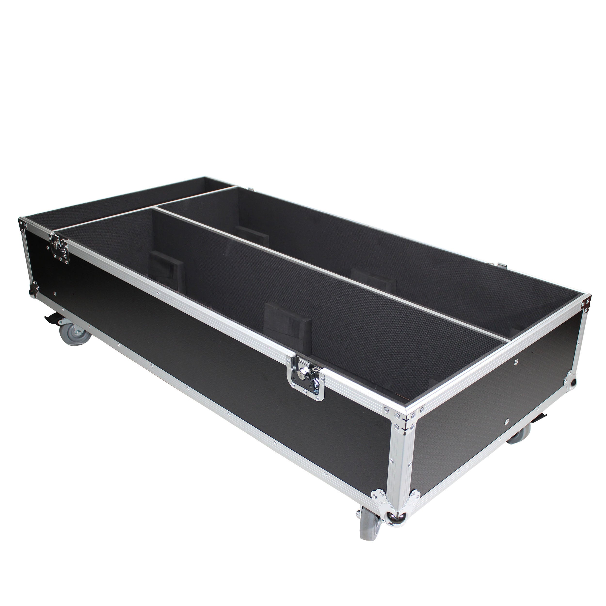 ProX Flight Case for 2 RCF NXW 44-A ,NXL44-A Active 2 Way Column Array with 4 Inch Wheels