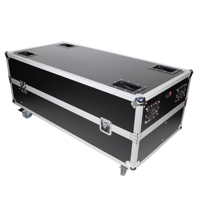 ProX Flight Case for 2 RCF NXW 44-A ,NXL44-A Active 2 Way Column Array with 4 Inch Wheels