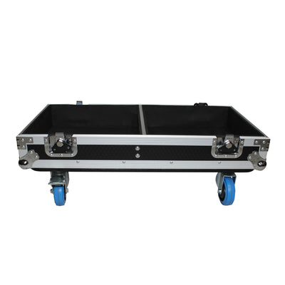ProX Flight Case for Two RCF ST 15-SMA Stage Monitors W-4 Inch Casters