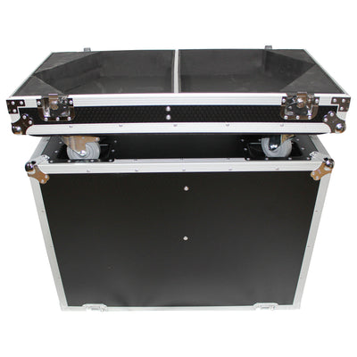 ProX Flight Case for Two RCF-TT25-A II High Definition Two-Way Speakers with 4 Inch Wheels