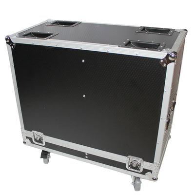 ProX Flight Case for Two RCF-TT25-A II High Definition Two-Way Speakers with 4 Inch Wheels
