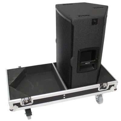 ProX Flight Case for Two RCF-TT25-A II High Definition Two-Way Speakers with 4 Inch Wheels