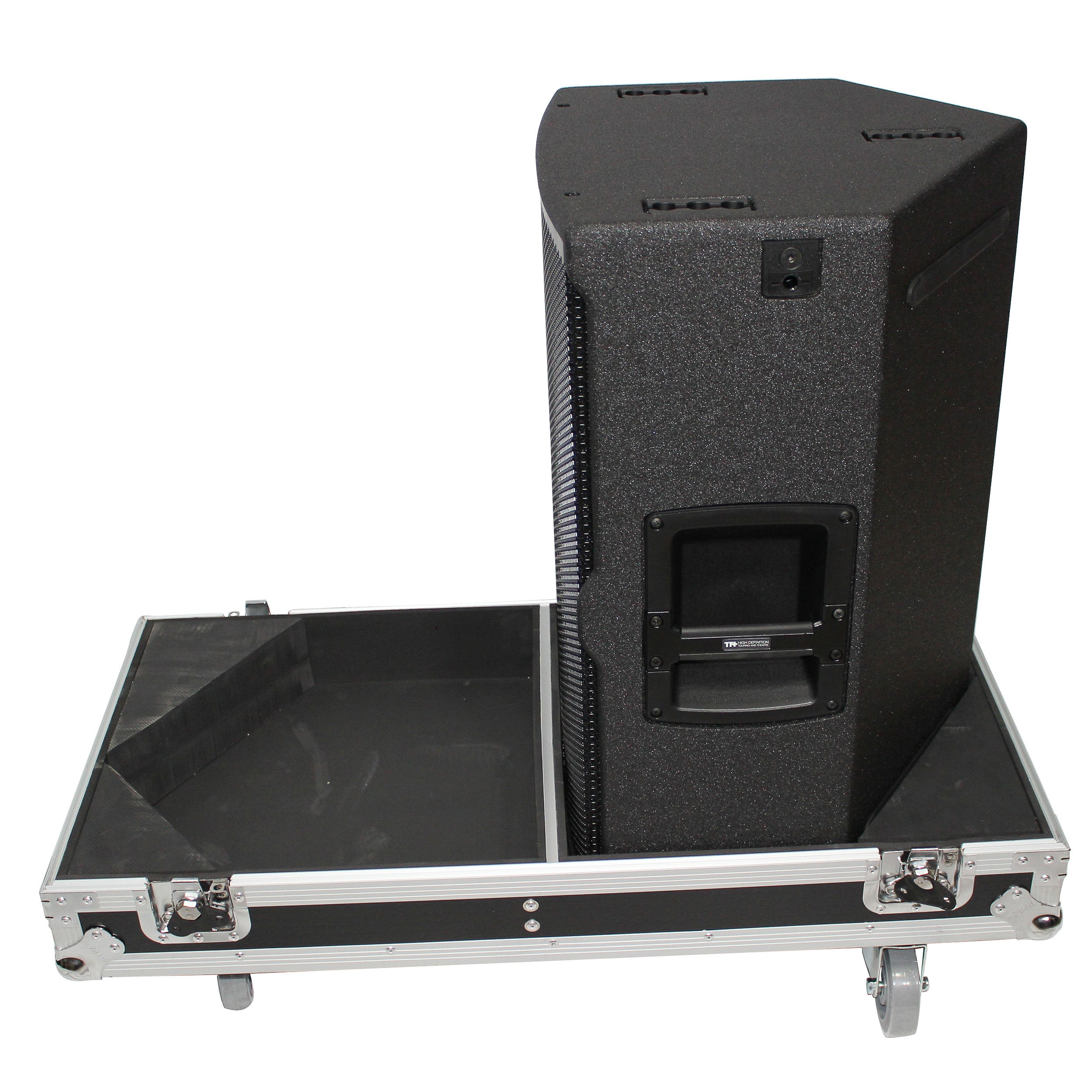 ProX Flight Case for Two RCF-TT25-A II High Definition Two-Way Speakers with 4 Inch Wheels