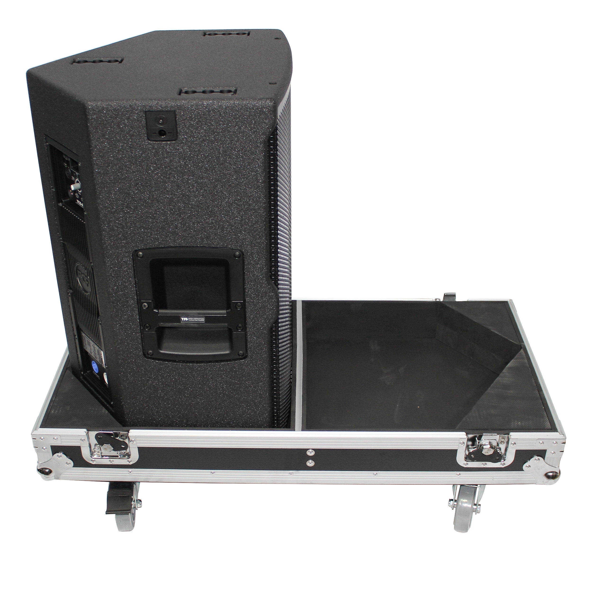 ProX Flight Case for Two RCF-TT25-A II High Definition Two-Way Speakers with 4 Inch Wheels