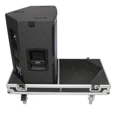 ProX Flight Case for Two RCF-TT25-A II High Definition Two-Way Speakers with 4 Inch Wheels