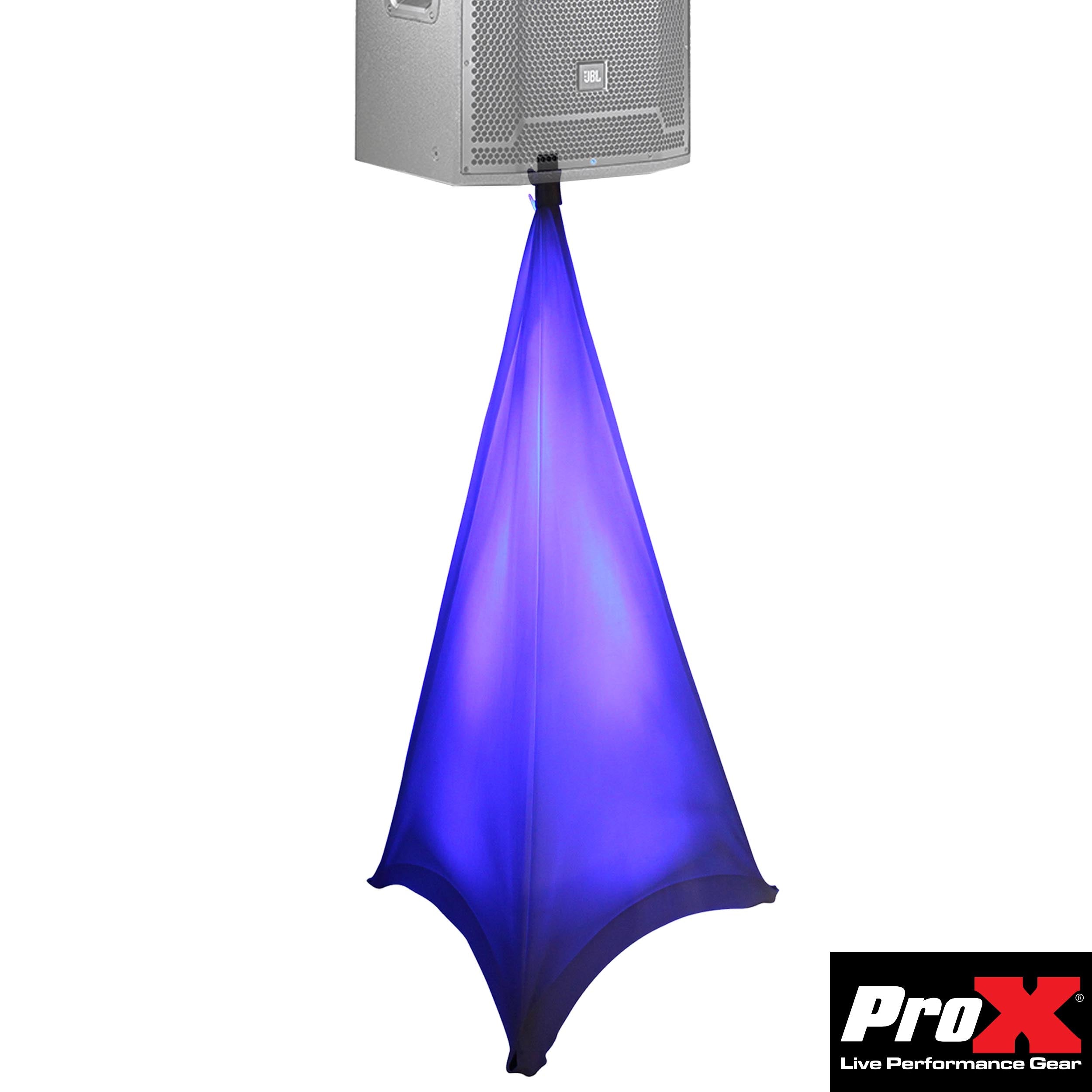 ProX Lycra Cover Scrim for Speaker Tripod or Lighting Stand 2 Sided - White