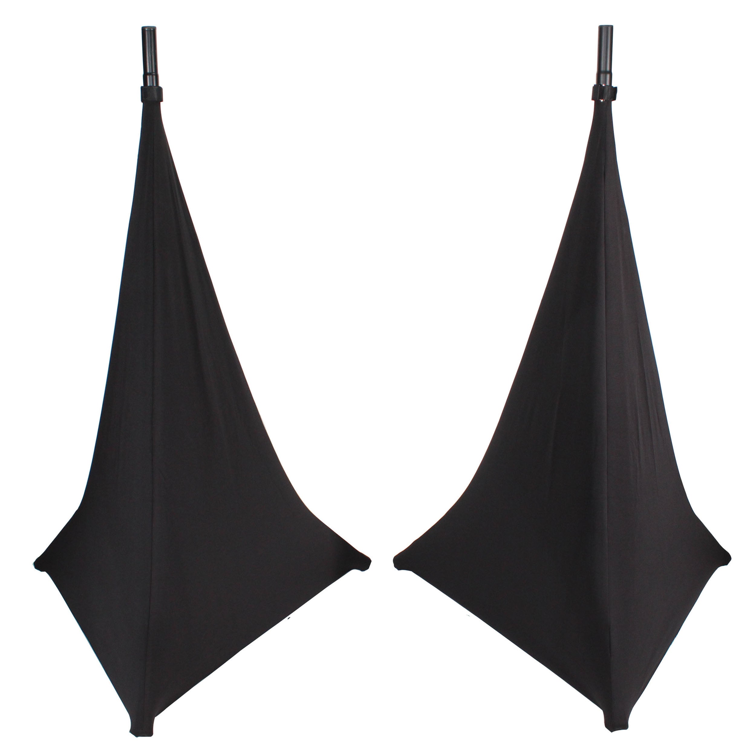 ProX 2 Pack Lycra Cover Scrim for Speaker Tripod or Lighting Stand 2 Sided - Black