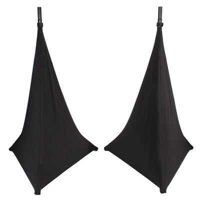 ProX 2 Pack Lycra Cover Scrim for Speaker Tripod or Lighting Stand 2 Sided - Black