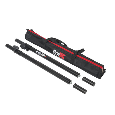ProX Set of 2 Deluxe 20 inch Speaker Subwoofer Pole M20 Threaded Mount 1 3/8 In. Adapter Cap