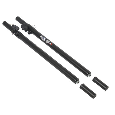 ProX Set of 2 Deluxe 20 inch Speaker Subwoofer Pole M20 Threaded Mount 1 3/8 In. Adapter Cap