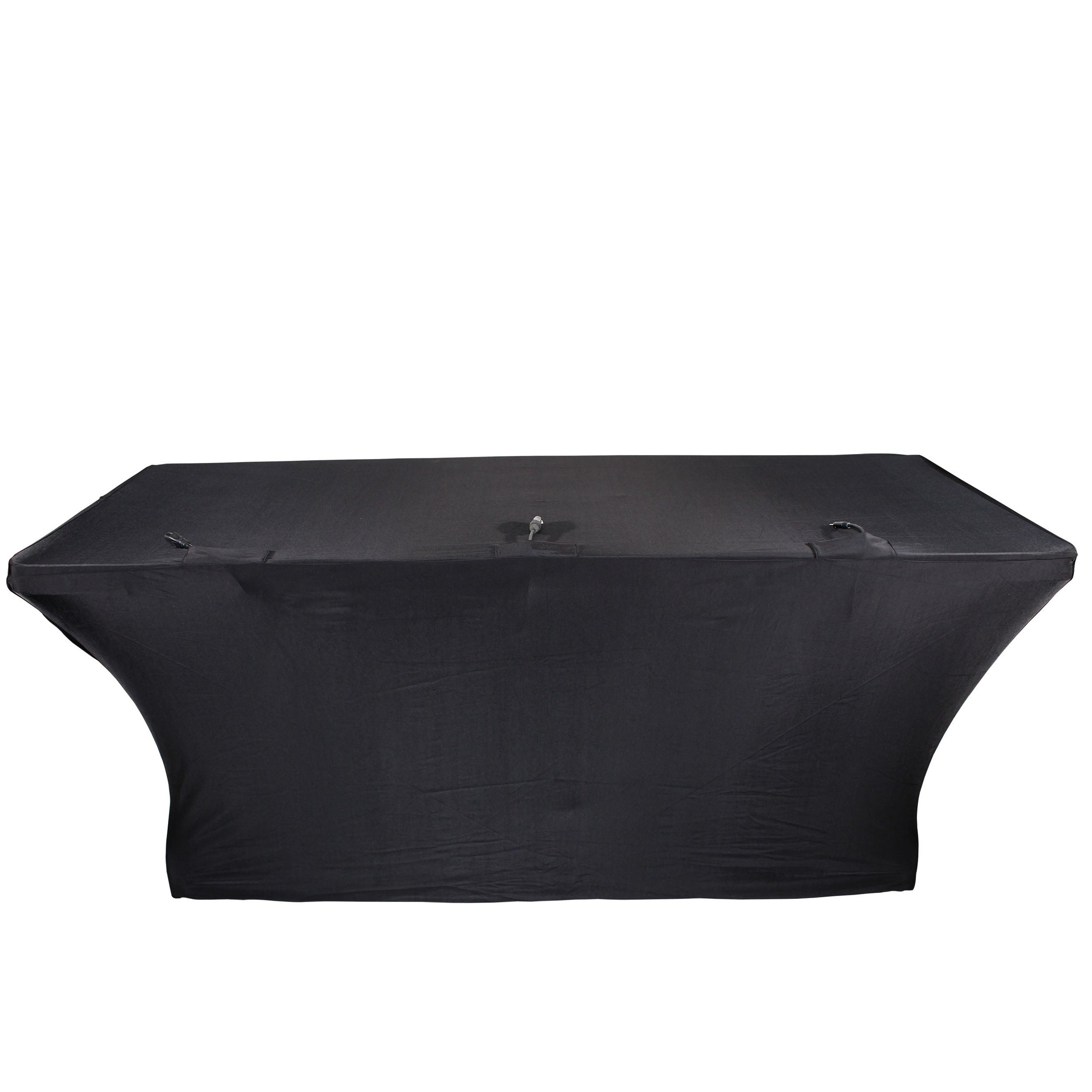 ProX 6 Ft. Open Back Spandex Table Cover Scrim - Black