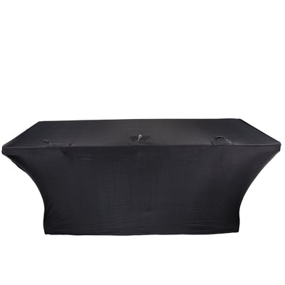 ProX 4 Ft. Open Back Spandex Table Cover Scrim - Black