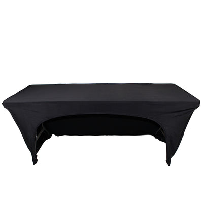 ProX 4 Ft. Open Back Spandex Table Cover Scrim - Black