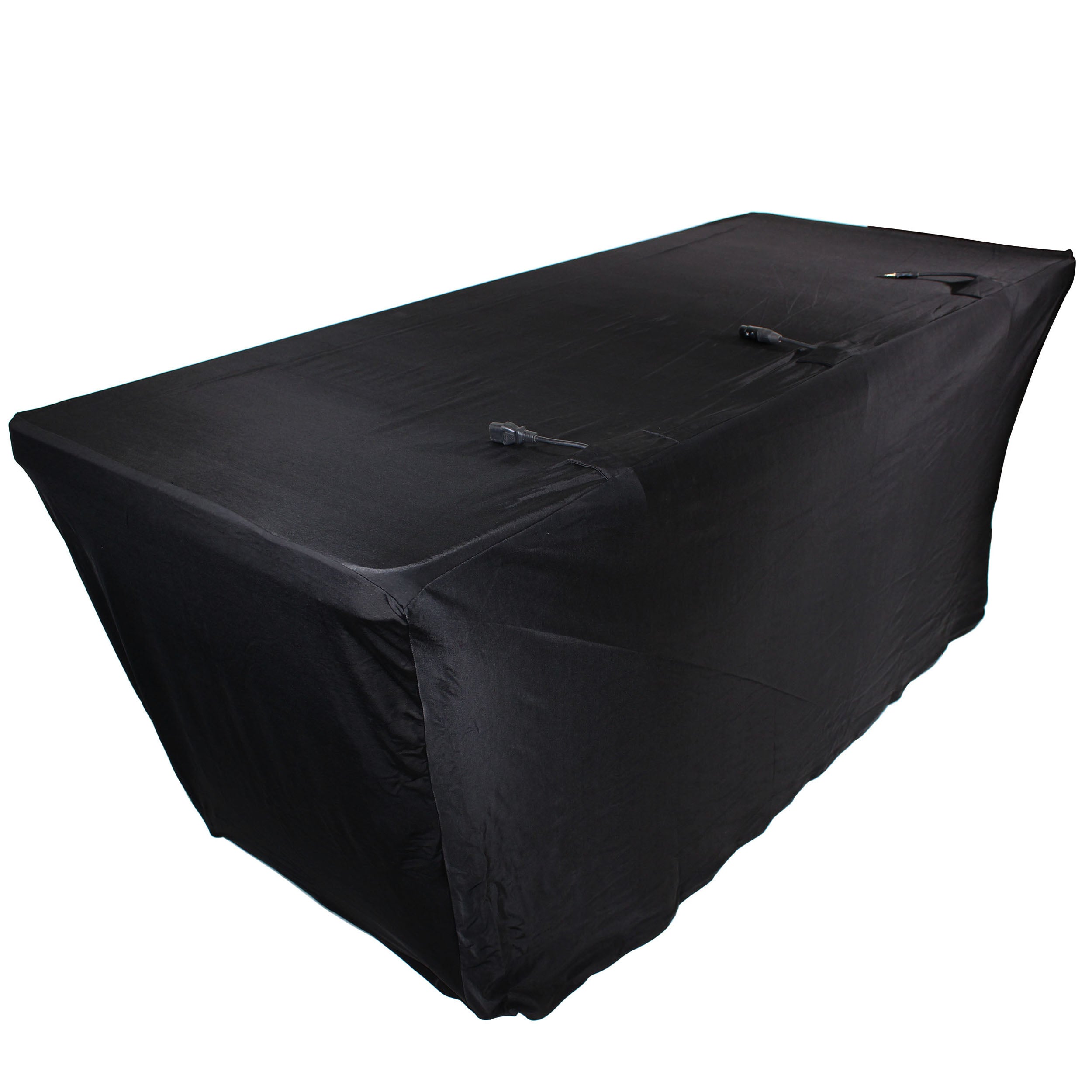 ProX 4 Ft. Open Back Spandex Table Cover Scrim - Black