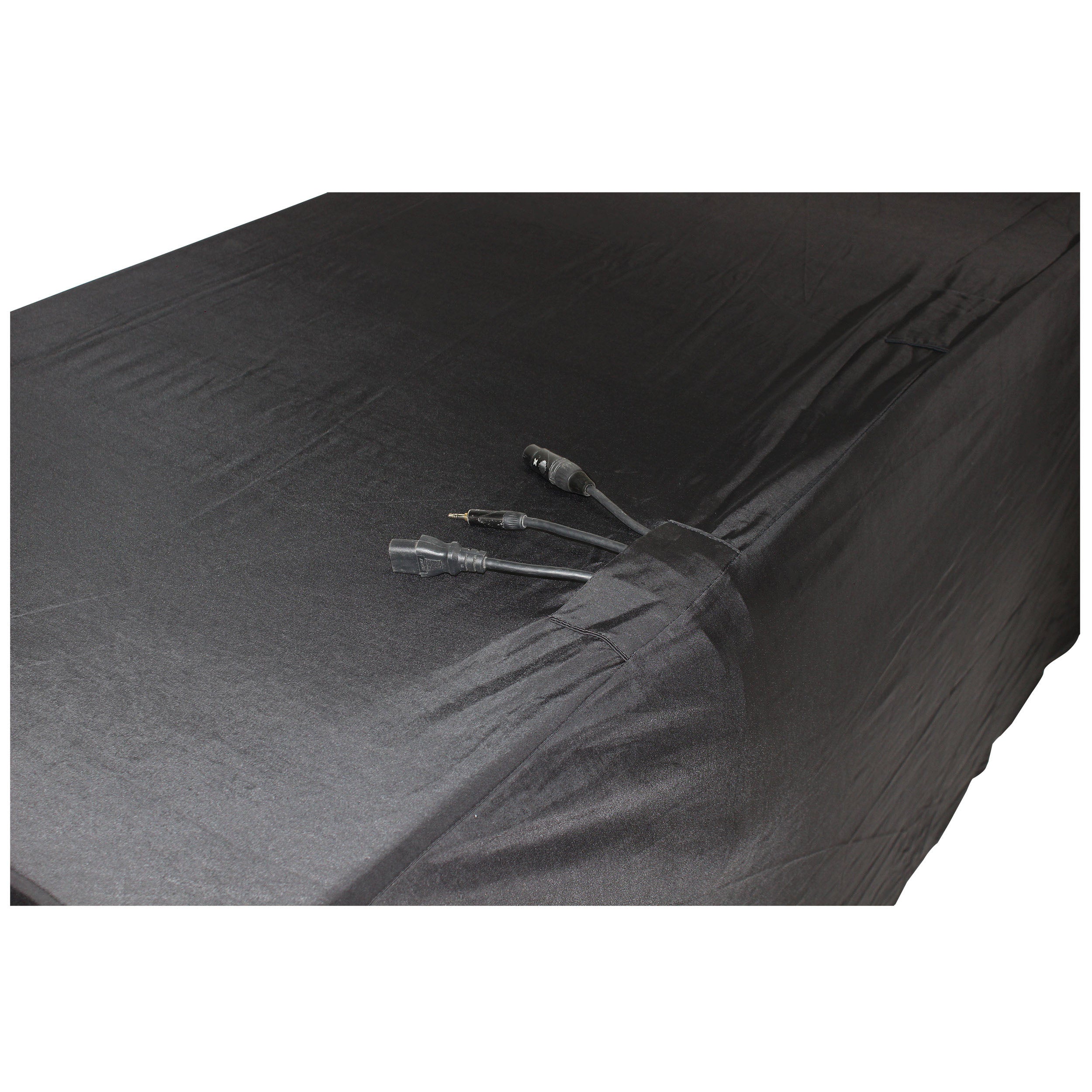 ProX 4 Ft. Open Back Spandex Table Cover Scrim - Black