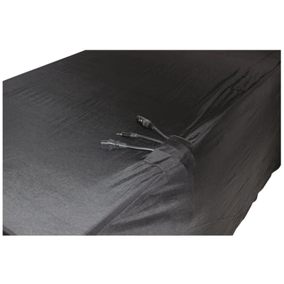 ProX 4 Ft. Open Back Spandex Table Cover Scrim - Black