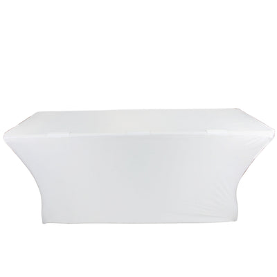 ProX 6 Ft. Open Back Spandex Table Cover Scrim - White
