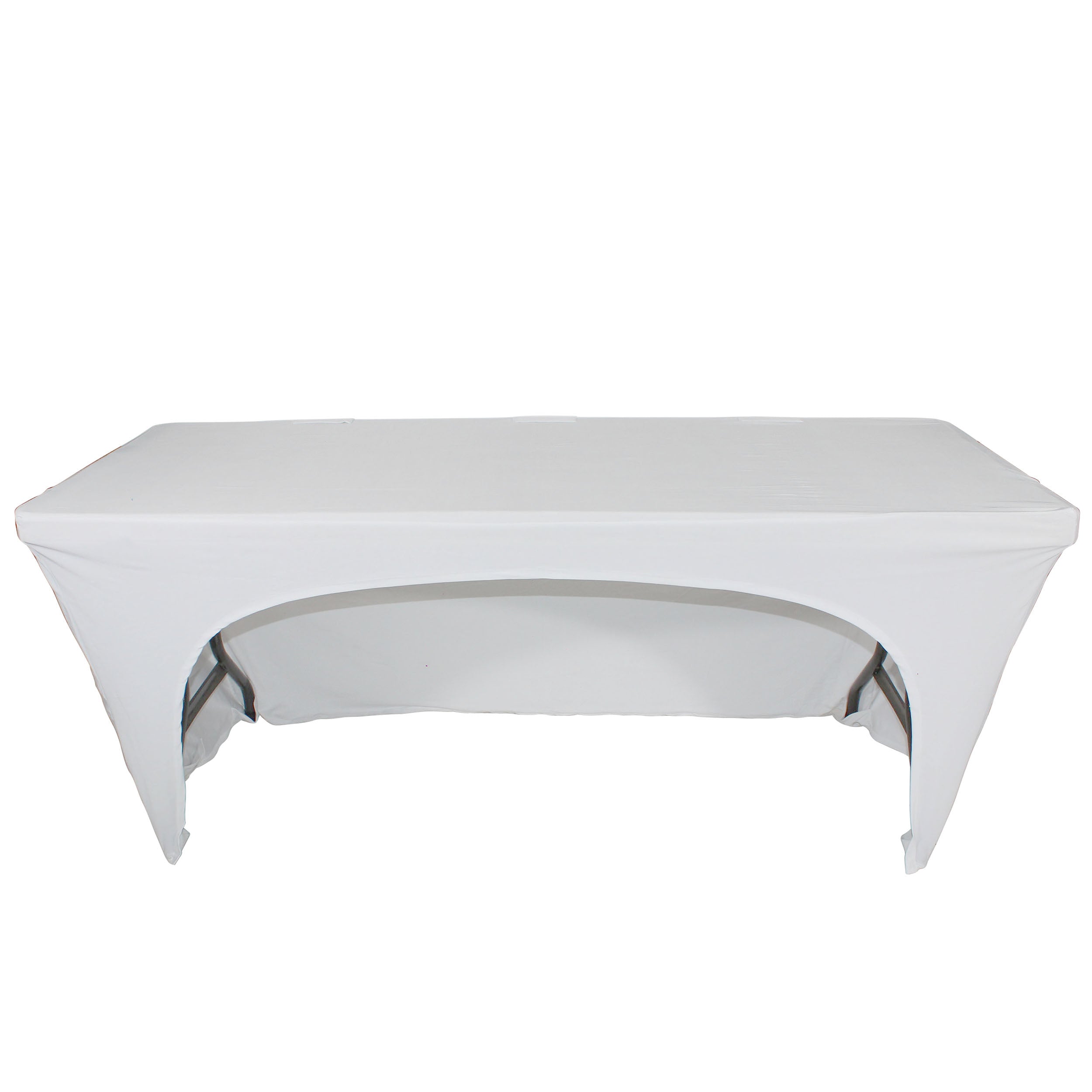 ProX 4 Ft. Open Back Spandex Table Cover Scrim - White