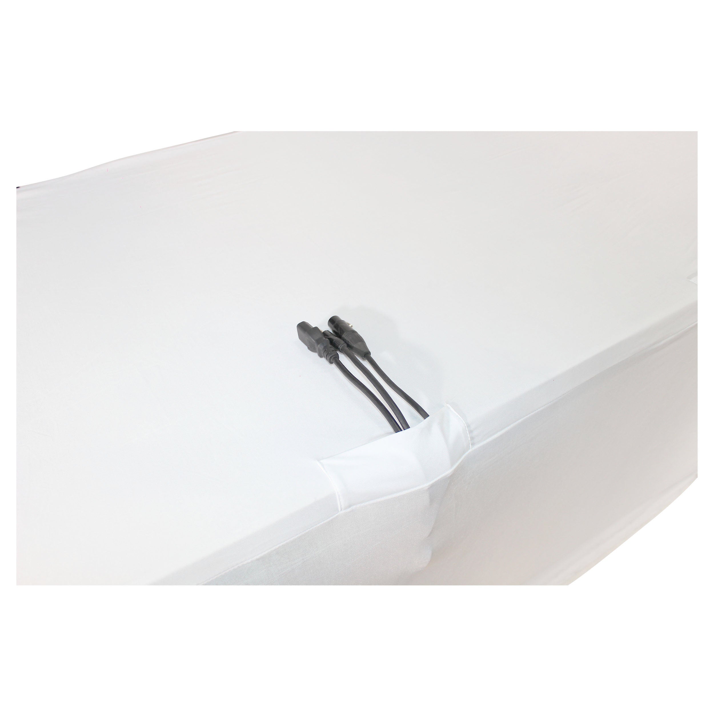 ProX 6 Ft. Open Back Spandex Table Cover Scrim - White
