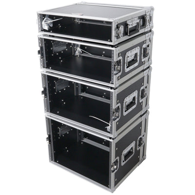 ProX 4U Deluxe Effects Rack 14" Deep Rail to Rail W/Handles