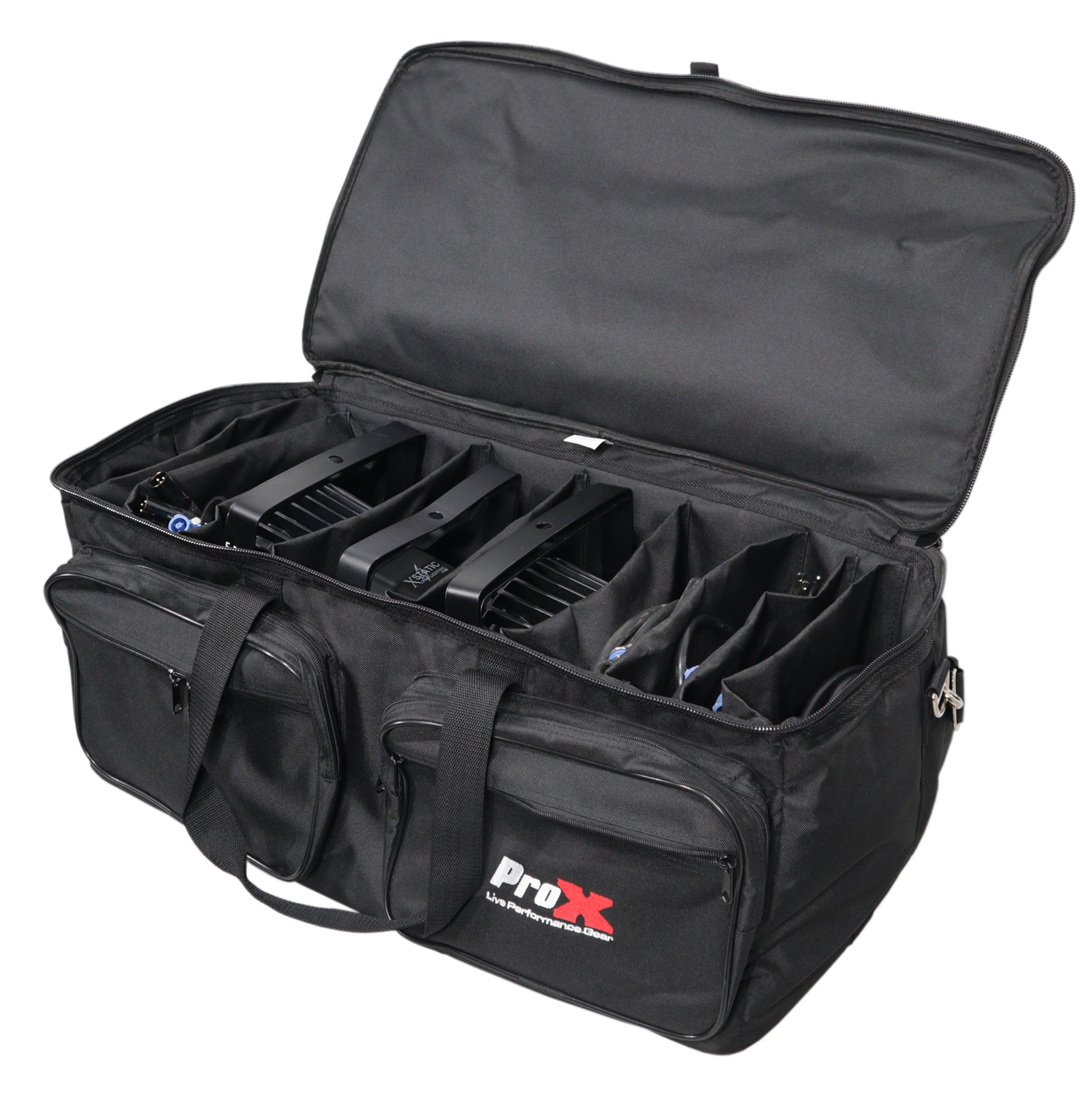 ProX MANO™ Large Utility Carry Bag w/ Organizing dividers For Cables, LED Lighting, and More