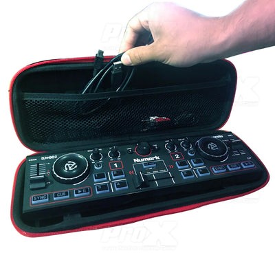 ProX ZeroG Ultra Lightweight Hard Shell DJ Controller for fits Numark DJ2GO2 and Wireless Mic - Nano Size