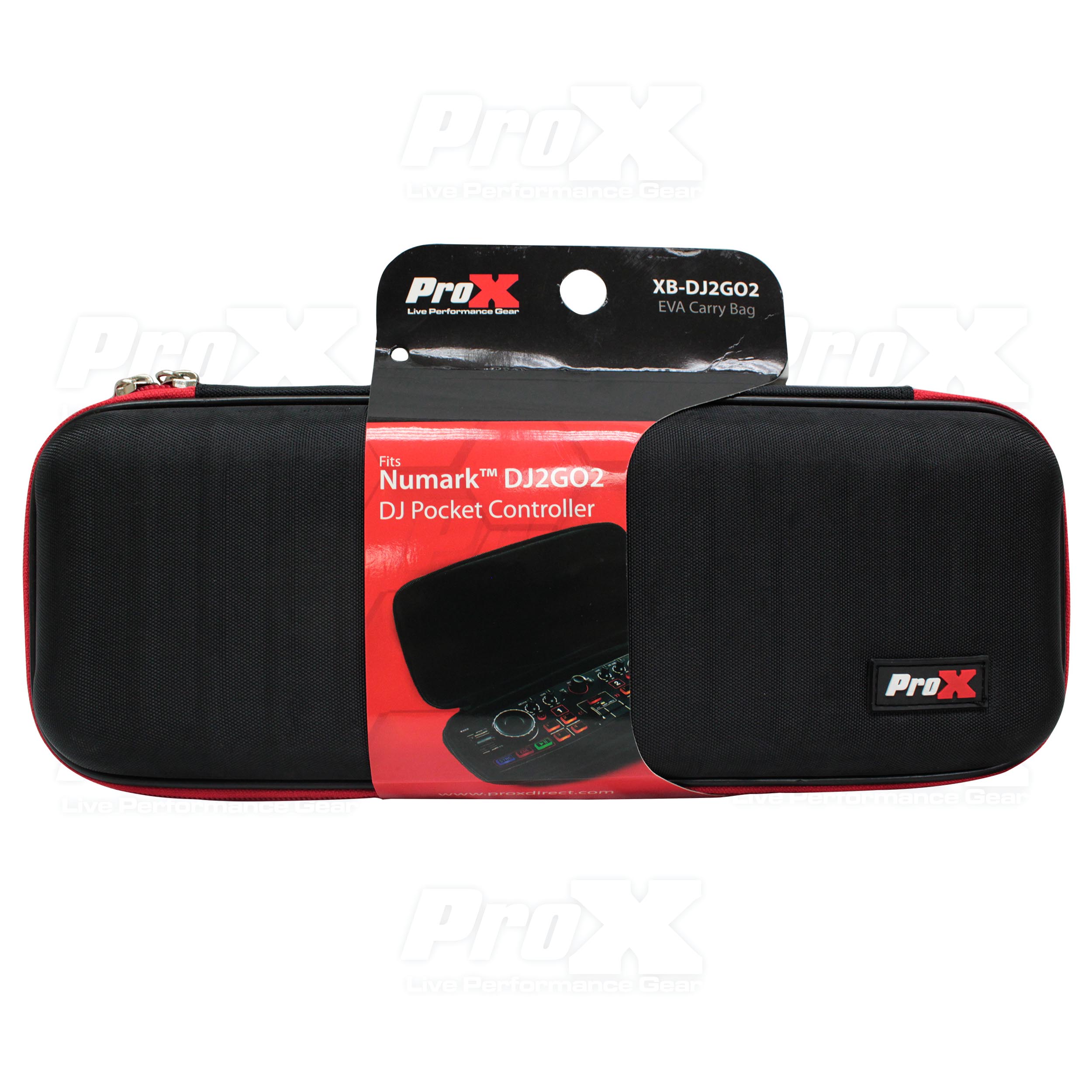 ProX ZeroG Ultra Lightweight Hard Shell DJ Controller for fits Numark DJ2GO2 and Wireless Mic - Nano Size