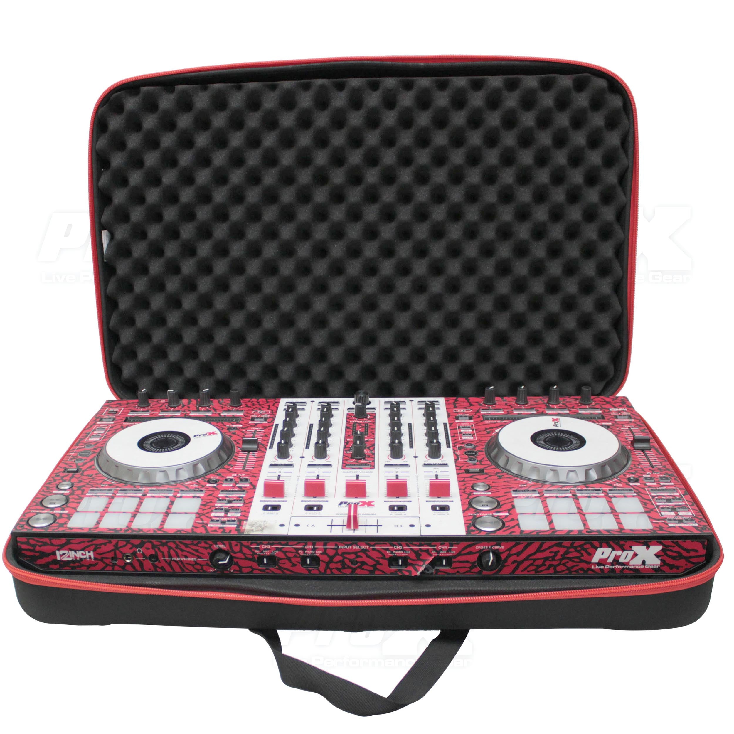 ProX ZeroG Ultra Lightweight Hard Shell DJ Controller Shoulder Strap Bag for Pioneer DDJ-RX SX3 S1 and Numark Mixstream Pro Mixdeck -
