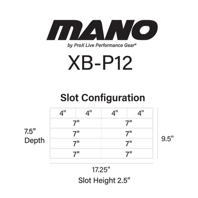 ProX MANO™ Utility Carry Hand Bag Organizer with Dividers For Cables, LED Lighting, Tools, Mics, and Accessories.