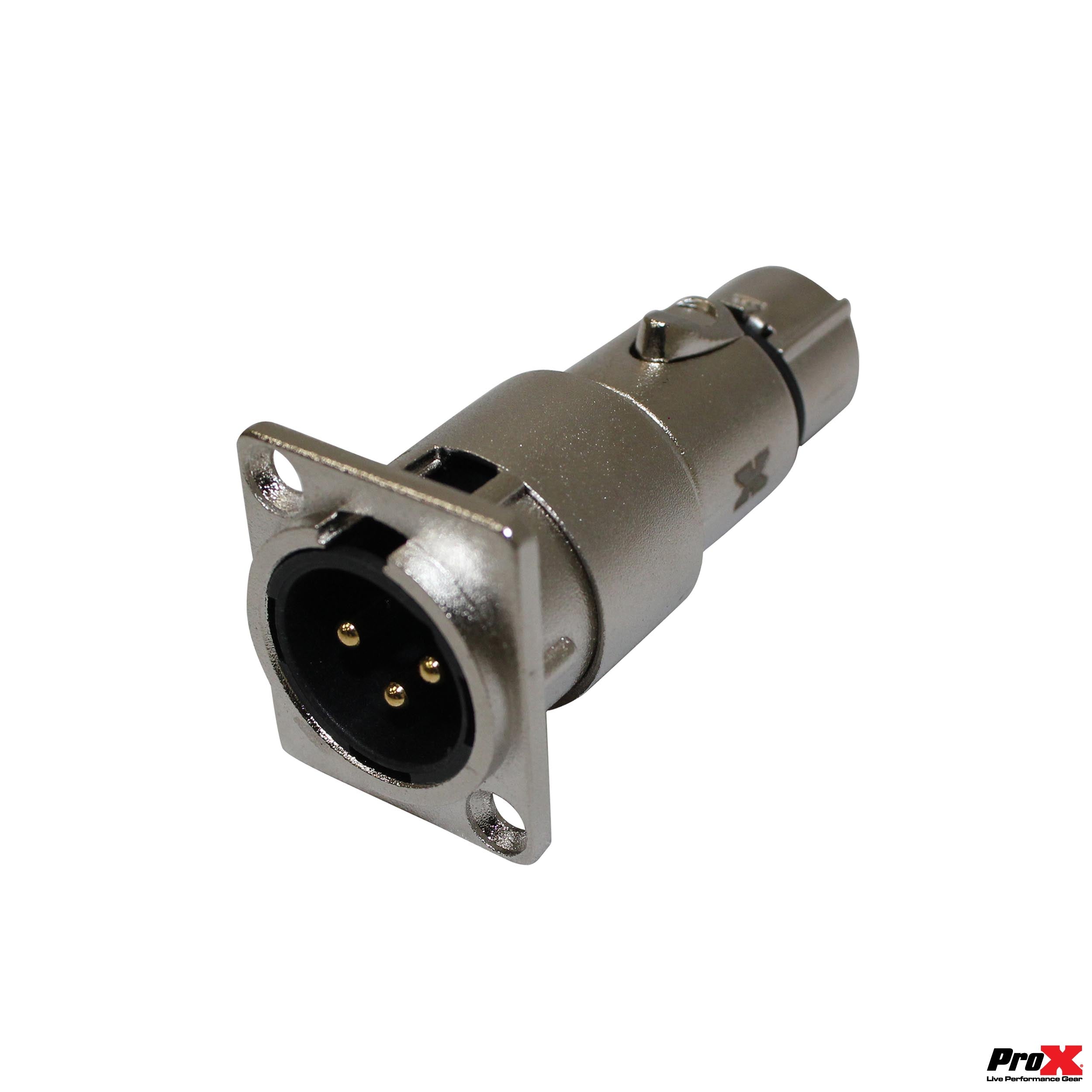 ProX XLR Male To Female Adapter For Panel Mount