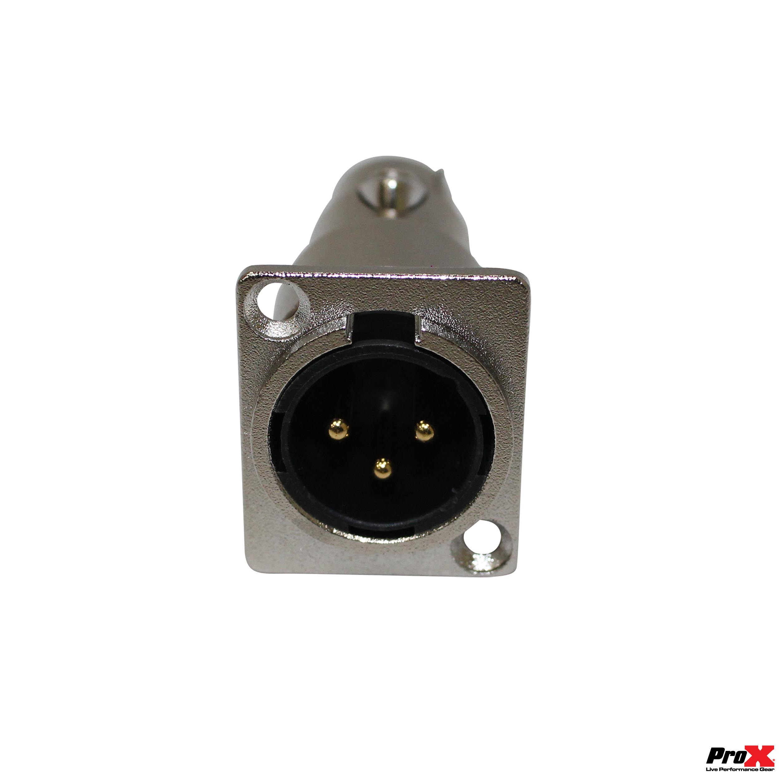 ProX XLR Male To Female Adapter For Panel Mount