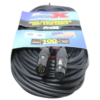 ProX 100 Ft. DMX XLR5-M to XLR5-F High Performance 5-PIN Data Cable