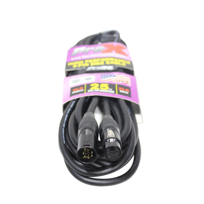 ProX 25 Ft. DMX XLR5-M to XLR5-F High Performance 5-PIN Data Cable