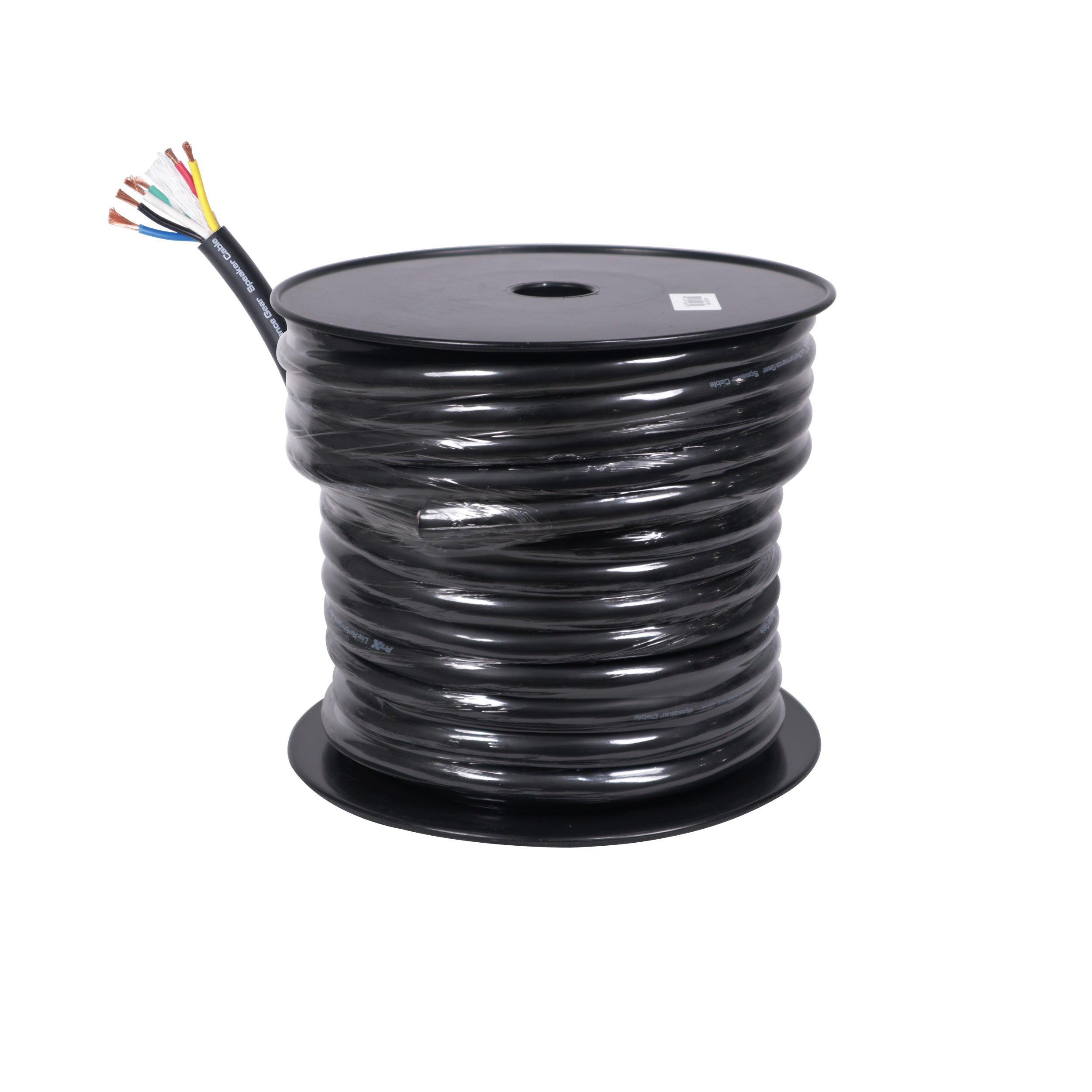 ProX 100 Ft. 12 AWG 6 Conductor Hybrid Passive Speaker Wire Bulk Cable Spool Black