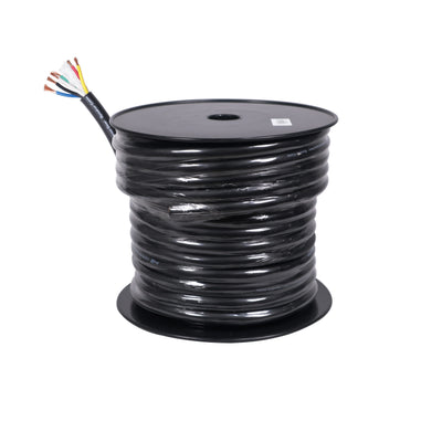 ProX 100 Ft. 12 AWG 6 Conductor Hybrid Passive Speaker Wire Bulk Cable Spool Black