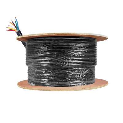 ProX 100 Ft. 12 AWG 8 Conductor Hybrid Passive Speaker Cable Wire Bulk Cable Spool Black