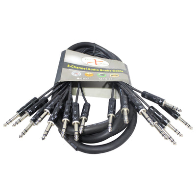 ProX 10 Ft. 8-Channel TRS-M to TRS-M Balanced Snake Cable